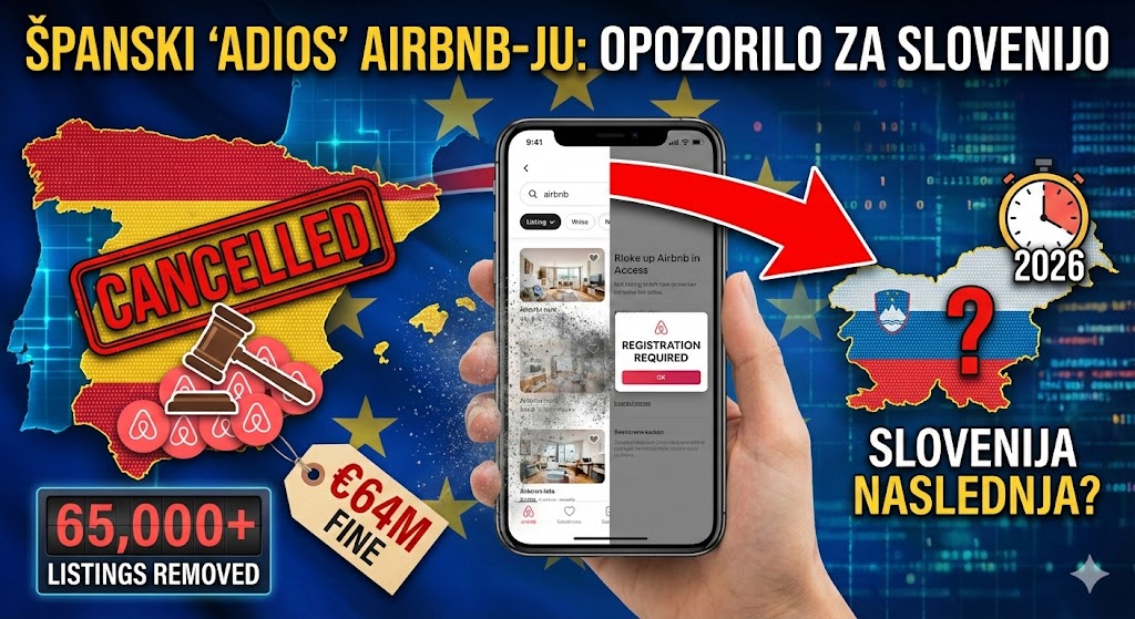 Opozorilo iz Španije: Zakaj lahko slovenski sobodajalci čez noč izgubijo oglase na Airbnb?