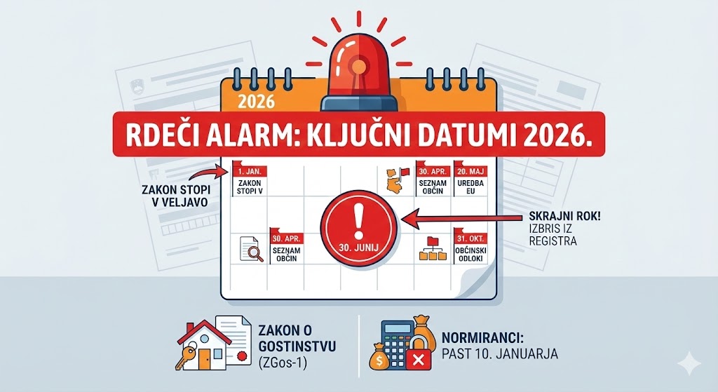 Rdeči alarm v koledarju: Vsi ključni datumi novega zakona o gostinstvu in pasti za normirance v 2026
