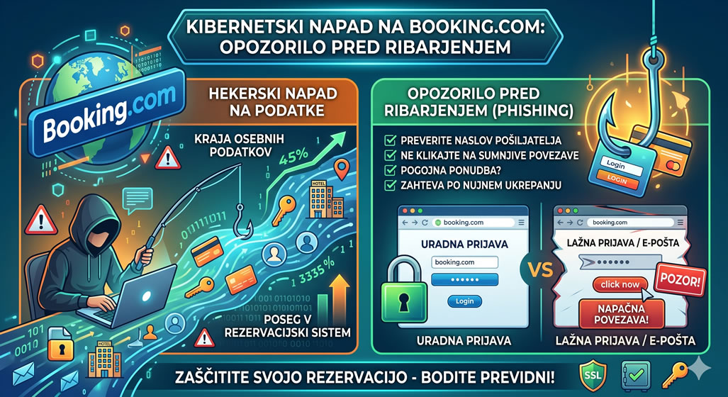 Hekerski incidenti na Booking.com: Kako dejansko poteka napad in kdo nosi odgovornost?