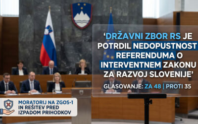 DZ potrdil nedopustnost referenduma za interventni zakon. Kaj sledi?