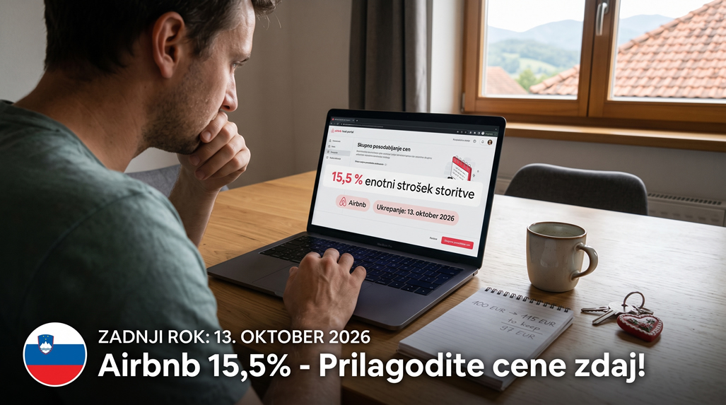 Airbnb danes uvaja enotni 15,5-odstotni strošek storitve za gostitelje: Kako danes še pravočasno ukrepati in ohraniti enaka izplačila?